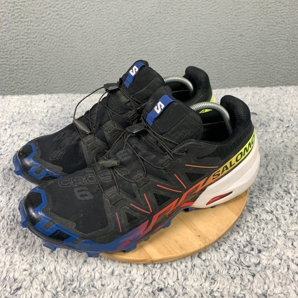 Salomon Speedcross 6 Sneakers Mens 12 Womens 13 Black/Surf The Web Shoes 472023‎ main image 10